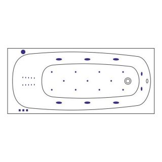 Гидромассажная ванна WHITECROSS Layla Slim 0122.170075.100.ULTRANANO.GL170x75 см Ultra Nano золото