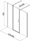 Душевая дверь Aquanet Cinetic AE12-N-120H190U-CT + AE12-F-90H190U-CT 254244 210 см стекло прозрачное профиль хром