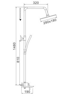 Душевая стойка Rose R2736F белый/хром