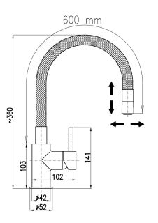Смеситель для кухни Rav Slezak Seina SE919.5/10CMATC черный