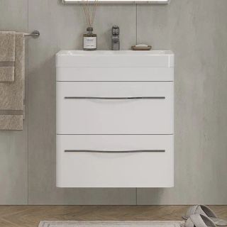 Тумба под раковину подвесная Velvex Jill tp.JIL.9595.60.2Y белый матовый, 60 см