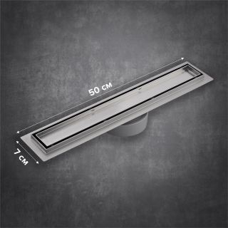 Душевой лоток РМС ТЛ-02-50х7 50см нержавеющая сталь