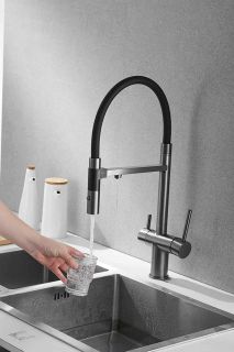 Смеситель для кухни Rose R958T пепельный