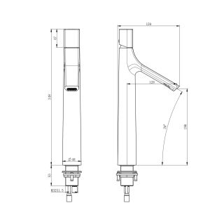 Смеситель для раковины Wonzon & Woghand The One WW-H1011-MW белый матовый