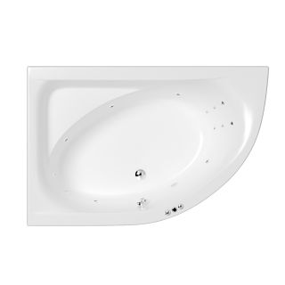 Гидромассажная ванна WHITECROSS Aquarella 0108.170110.100.SMART.CR левая 170x110 см Smart хром