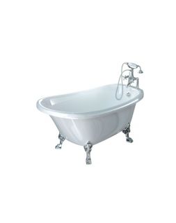 Ванна из искусственного камня Фэма Стиль Салерно-2 на опорах белых 170x68 см
