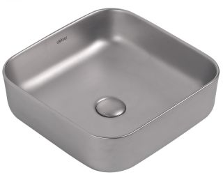 Раковина ABBER Rechteck AC2211MS 39см серебро матовое