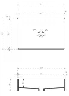Раковина ABBER Kristall 60см коричневый AT2803Opal