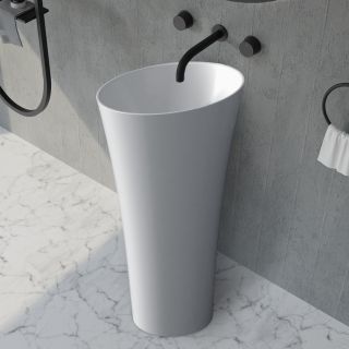 Напольная раковина ABBER Stein AS2509-H 50см белый матовый