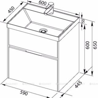 Раковина для тумбы Aquanet Орлеан 179393 60 см