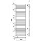 Ravak Полотенцесушитель Водяной Degree 500 x 1600_W