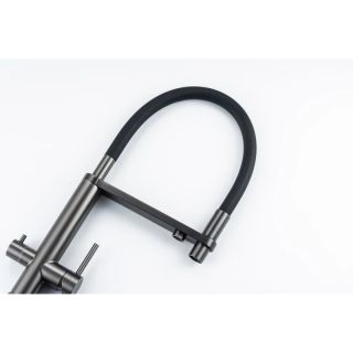 Смеситель для кухни с подключением фильтра Knotlor SS-15/GM, вороненая сталь