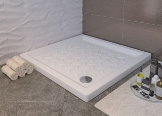 Квадратный керамический поддон RGW CR-088 800х800х100