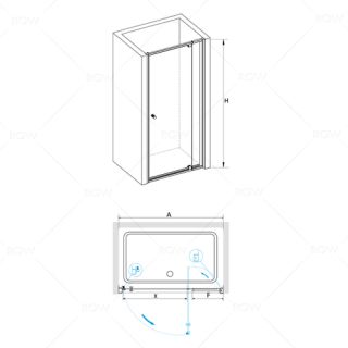 Душевая дверь RGW PA-02 700x1850 шиншила