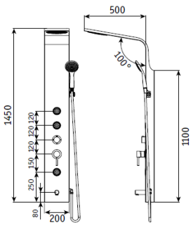 Душевая панель RGW SP-05B 21140105-14 чёрный