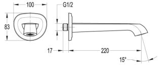 Излив для ванны, хром Cezares LIBERTY-F-SC-01