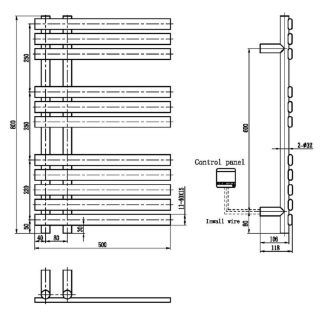 Электрический полотенцесушитель Boheme Venturo 723-B чёрный матовый
