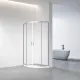 Душевой уголок Veconi Rovigo RV-01, 800x800x1950, хром, стекло прозрачное