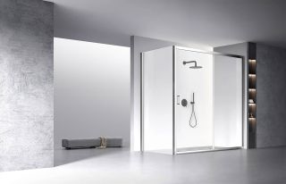 Душевой уголок Veconi Rovigo RV-060, 1600х1000х1950, хром, стекло прозрачное