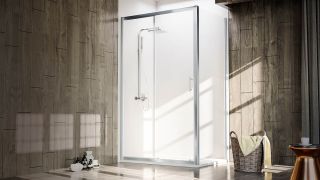 Душевой уголок Veconi Rovigo RV-072, 1000х900х1900 хром, стекло прозрачное