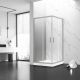 Душевой уголок Veconi Rovigo RV-83, 900x900x1950, никель брашинг, прозрачное стекло