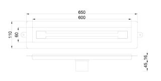 Душевой лоток Boheme Premium Trendy 983-60-G 60см золото