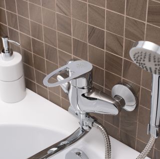 Смеситель для ванны с душем РМС SL52-006 хром