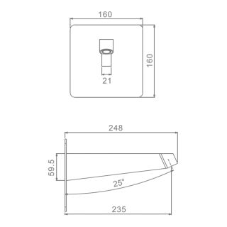 Кронштейн для верхнего душа Raglo R470.33.09 графит
