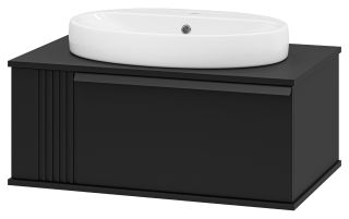 Подвесная тумба под раковину Brevita Savoy SAV-09080-0301Я 80см чёрный