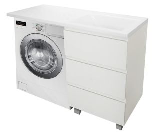 Напольная тумба с раковиной Эстет Dallas Luxe ФР-00002912 П 140см три ящика белый