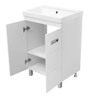 Напольная тумба под раковину Misty Селена 60см белый