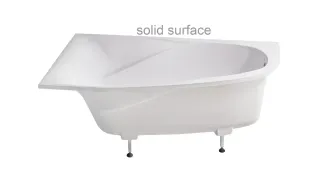 Ванна из искусственного камня Astra-Form Селена 01010080 левая 170x100 см белый матовый