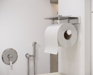 Держатель для туалетной бумаги Timo Selene с полкой для телефона хром 10040/00