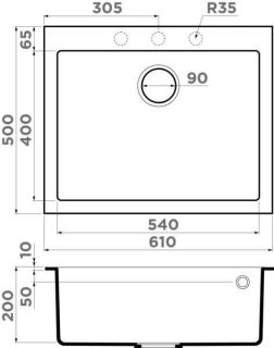 Мойка кухонная Omoikiri Bosen 61-PL платина