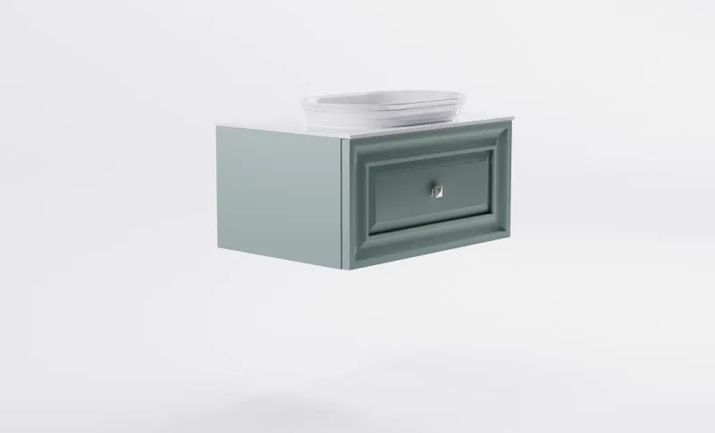 Тумба с раковиной Astra-Form Шарм 4631177713385 80 см зелёный матовый