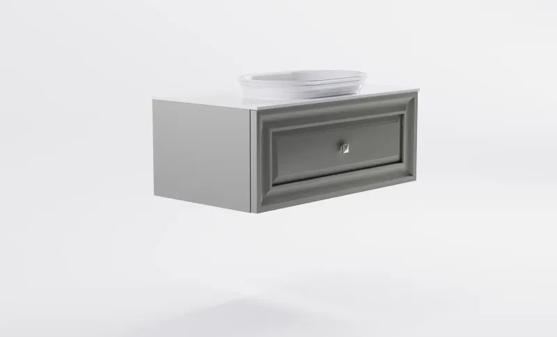 Тумба с раковиной Astra-Form Шарм 4631177713705 100 см серый матовый