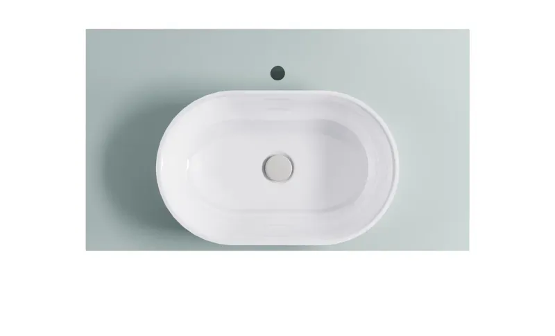 Тумба с раковиной Astra-Form Шарм 4631177715129 100 см зелёный матовый