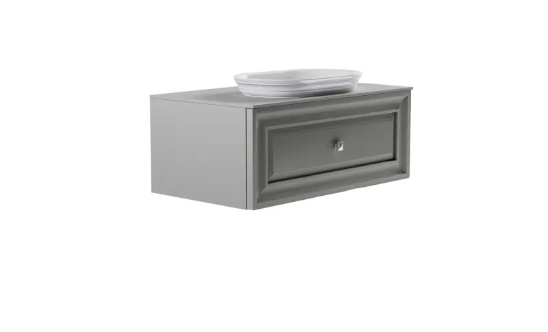Тумба с раковиной Astra-Form Шарм 4631177715143 100 см серый матовый