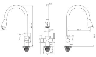 Смеситель для кухни Paulmark Lange La214212-BR бронза