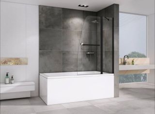 Шторка на ванну ABBER Ewiges Wasser 100см чёрный AG50100B