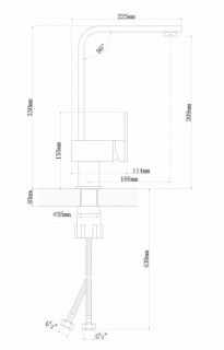 Смеситель для кухни Florentina Сильвер коричневый