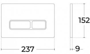 Кнопка смыва Sintesi SIN-FB-BSC-503 хром