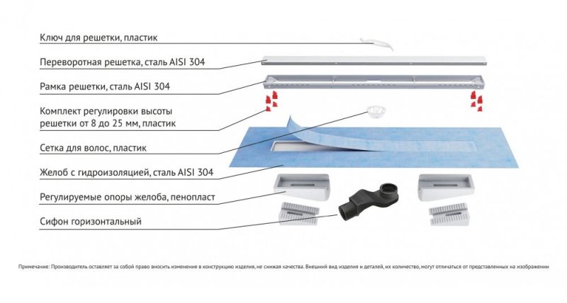 Душевой лоток Berges В1 Keramik 092116 50см золото