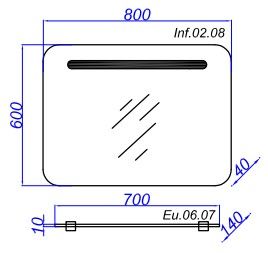 Зеркало Aqwella Инфинити Inf.02.08