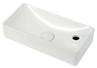 Раковина накладная SantiLine SL-2023L 43см левая белый