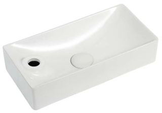 Раковина накладная SantiLine SL-2023R 43см правая белый