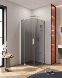 Душевой уголок CEZARES SLIDER-AH-1-80-70/80-GRIGIO-Cr
