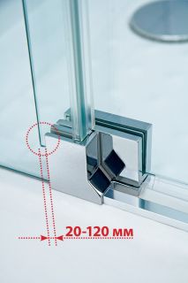 Душевой уголок CEZARES SLIDER-AH-2-90/100-100/110-GRIGIO-Cr