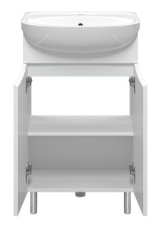 Напольная тумба под раковину Misty Смайл 50см белый
