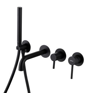 Встраиваемый смеситель для ванны ABBER Wasser Kreis AF8130B чёрный матовый